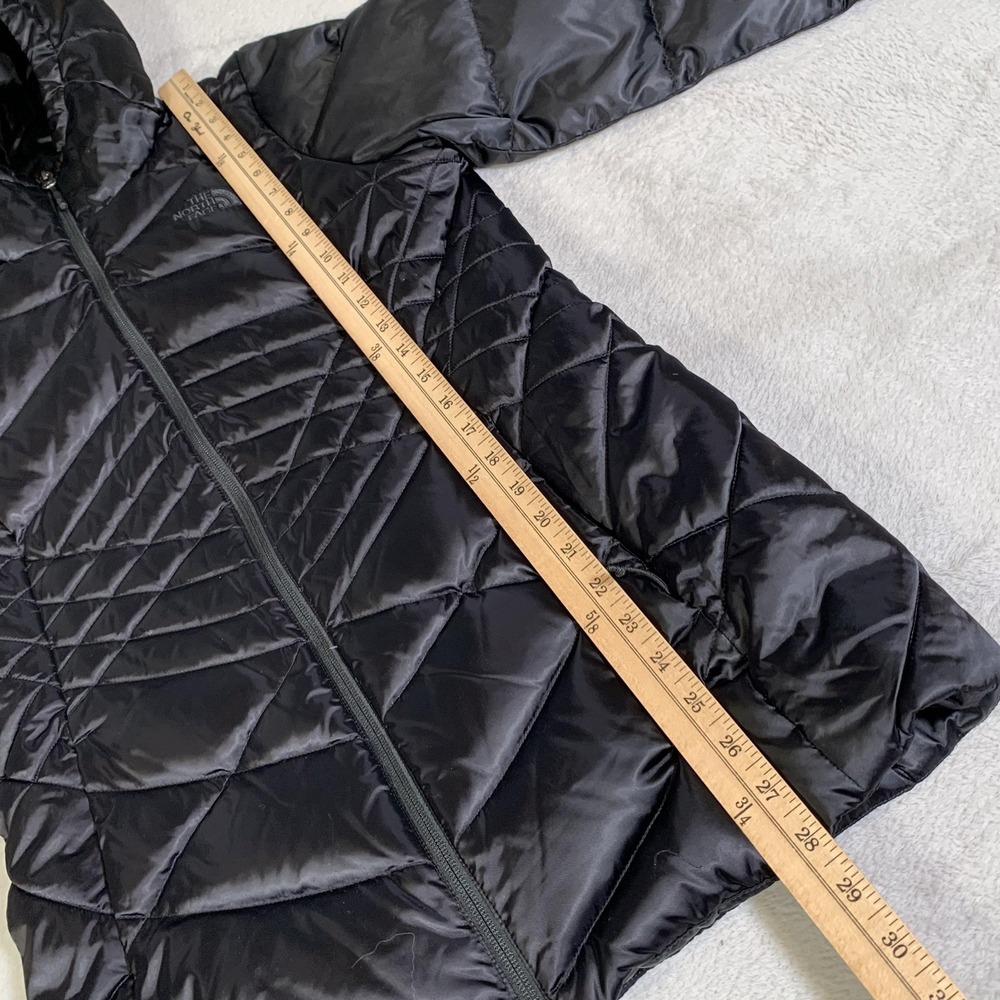The North Face Jacket Womens Medium Black 550 Down Hooded Puffer Quilted Warm - Picture 5 of 14
